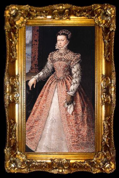 framed  SANCHEZ COELLO, Alonso Isabella of Valois,Queen of Span, ta009-2
